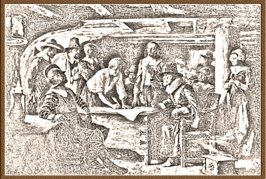 The Pilgrims drew up and signed a covenant to honour God.