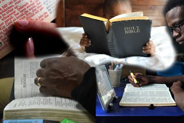 collage of reading Bible