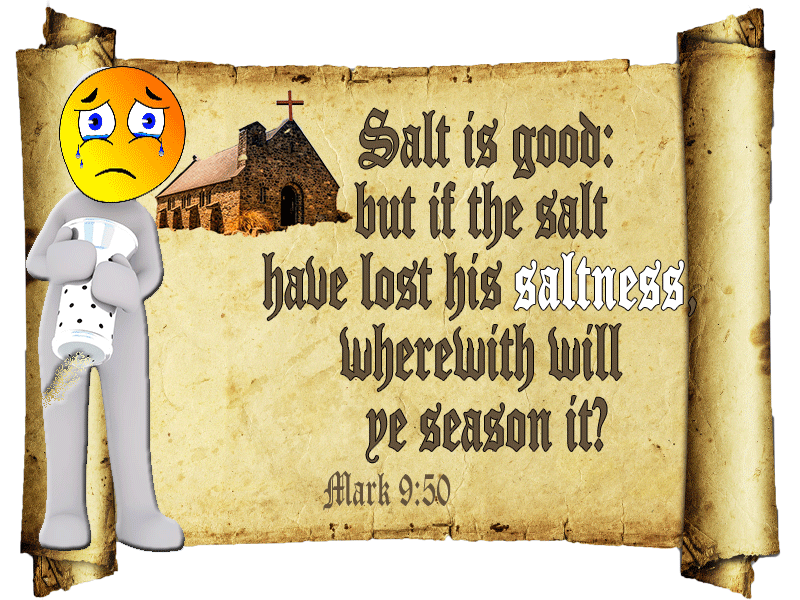 Mark 9:50 and man with salt shaker