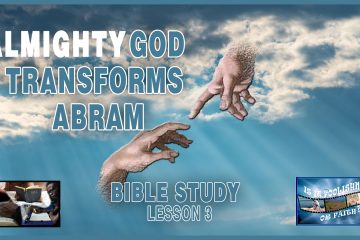 Almighty God Transforms Abram: hand from heaven reaching down to man's hand on earth