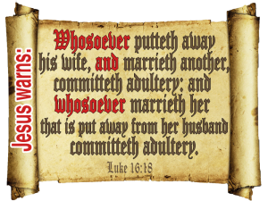 Text for Luke 16:18 on Scroll