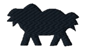 BLACK SILHOUTTE OF BABY IN MANGER