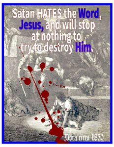 image showing soldiers murdering babies by order of Herod.