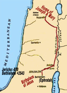 Jesus From Everlasting Do You KNOW Him Restoration Of The Family Map Of Journey Joseph And Mary 2 Bethlehems 218x300 