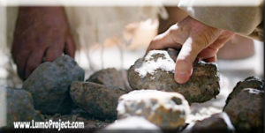 Picking up stones to kill Jesus.