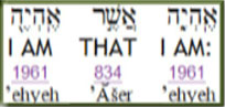 Hebrew and English for I am that I am.