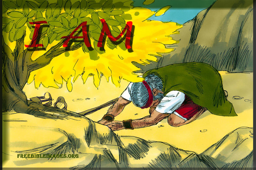 Image of Moses at burning bush